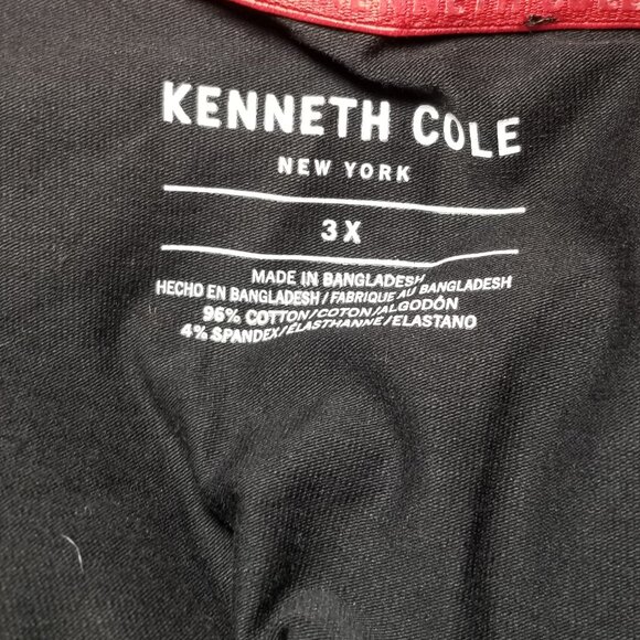 Kenneth Cole Men 3X Black Red Crew Neck Shirt Big & Tall Streetwear Retro NWT - Picture 6 of 7